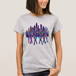 Futuristische Girl Gang - Retro Cyberpunk Vibes T-Shirt