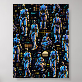 Futuristische humanoide Roboterkunst | KI Android Poster