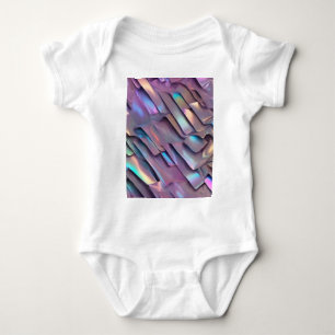 Futuristische Iridescent/abstrakte holografische Baby Strampler