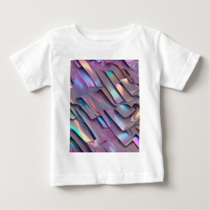 Futuristische Iridescent/abstrakte holografische Baby T-shirt