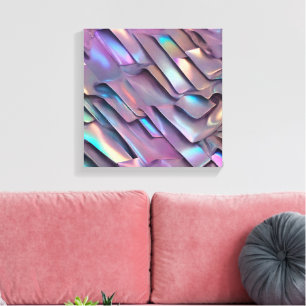 Futuristische Iridescent/abstrakte holografische Leinwanddruck