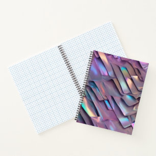 Futuristische Iridescent/abstrakte holografische Notizbuch