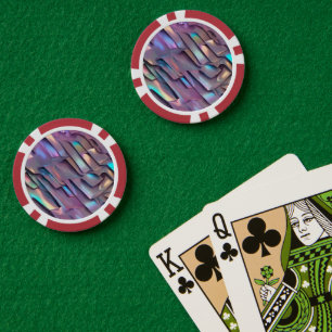 Futuristische Iridescent/abstrakte holografische Pokerchips