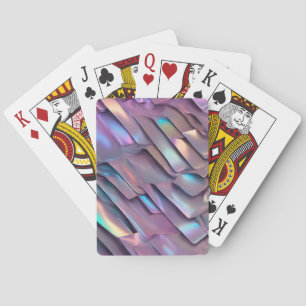 Futuristische Iridescent/abstrakte holografische Spielkarten