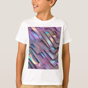 Futuristische Iridescent/abstrakte holografische T-Shirt