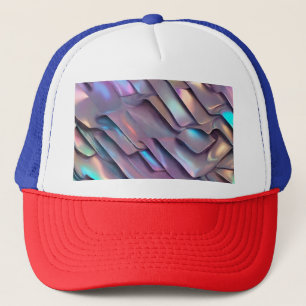 Futuristische Iridescent/abstrakte holografische Truckerkappe
