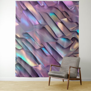 Futuristische Iridescent/abstrakte holografische Wandteppich
