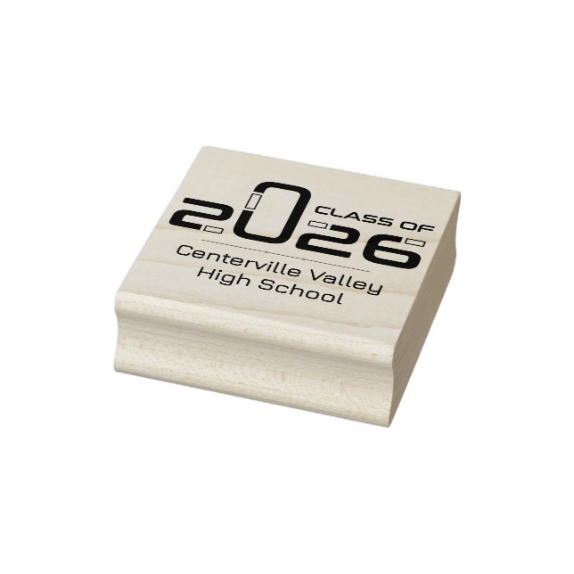 Futuristische Klasse 2026 Gummistempel (Stempel)