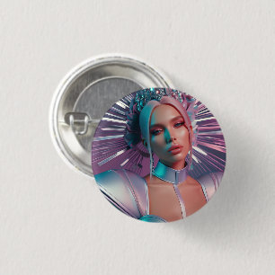 Futuristische Königin Button