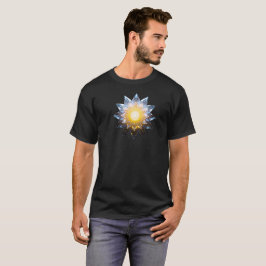 Futuristische Kristall-Lotus • Geometrische Sci-Fi T-Shirt