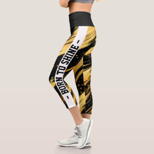 Futuristische künstlerische High-Waisted Caprihose Capri Leggings
