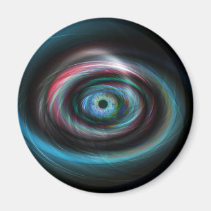 Futuristische Lichtspuren Auge Magnet