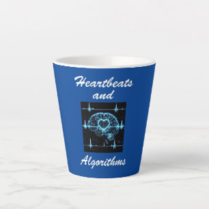 Futuristische Liebe "Heartbeats and Algorithms" Milchtasse