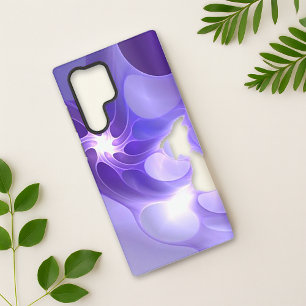 Futuristische lila Wirbel Neon-Abstrakt-Hülle Samsung Galaxy Hülle
