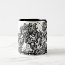 Futuristische Mecha-Roboter-Keramiktasse