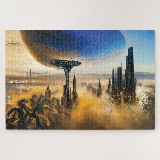 Futuristische Metropolis Jigsaw Puzzle (Horizontal)
