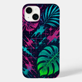 Futuristische Neon Blätter & Street Art iPhone Cas Case-Mate iPhone 14 Hülle