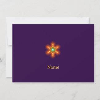 Futuristische Neon-Glow-Blumengrafik Einladung