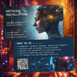 Futuristische Network Installation Company Visitenkarte