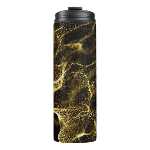 Futuristische Punktwelle: Dynamischer Hintergrund. Thermosbecher