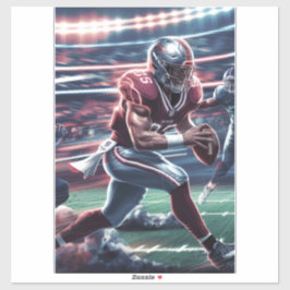 Futuristische Quarterback-Showdown Aufkleber