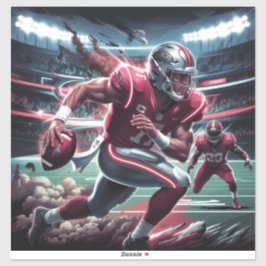 Futuristische Quarterback-Showdown Aufkleber