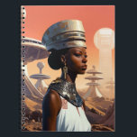 Futuristische Queen Afrofuturistische Science Fict Notizblock<br><div class="desc">Fantasy Art Produkte von The Lunarium.</div>