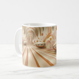 Futuristische Raumarchitektur, die organische Form Kaffeetasse
