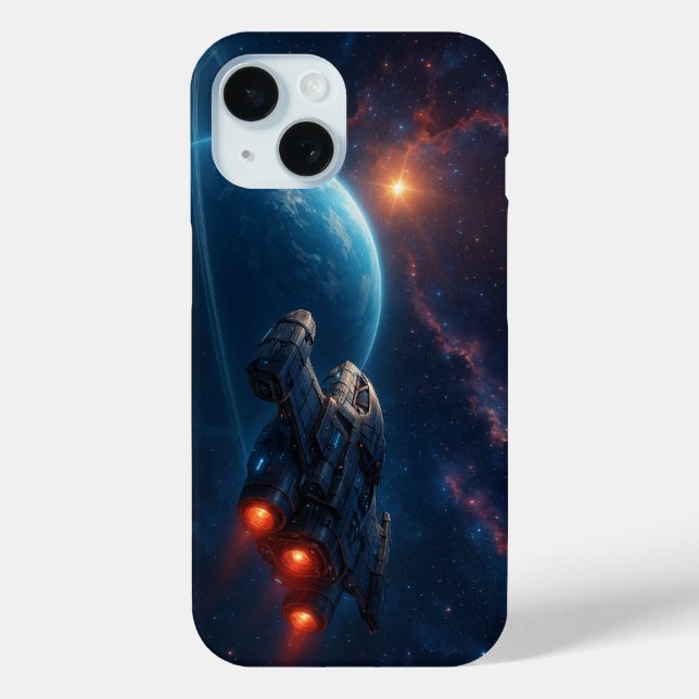 Futuristische Raumfahrt Case-Mate iPhone Hülle (Rückseite)