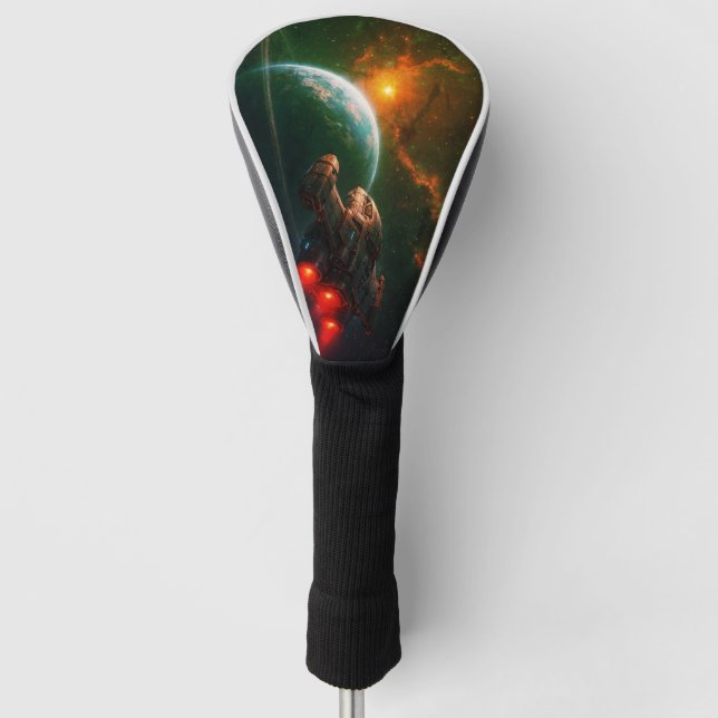 Futuristische Raumfahrt Golf Headcover (Vorderseite)