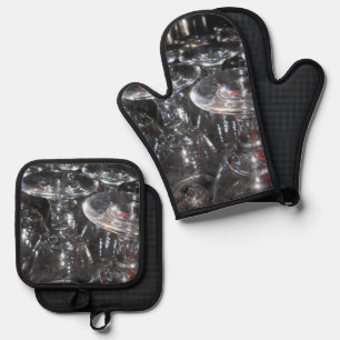 Futuristische Richtungen Ofenhandschuh & Topflappen-Set