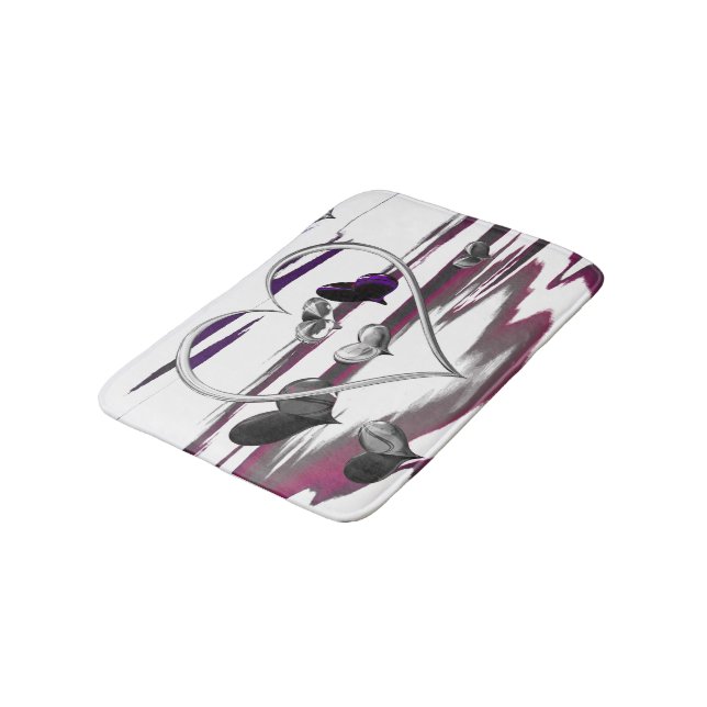 Futuristische Romantik Badematte (Schrägansicht)