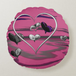 Futuristische Romantik Rundes Kissen