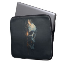Futuristische Schädellaptop-Hülle mit Schaltkreise