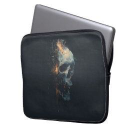Futuristische Schädellaptop-Hülle mit Schaltkreise Laptopschutzhülle
