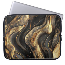 Futuristische schwarze kosmische Laptop-Tasche mit Laptopschutzhülle