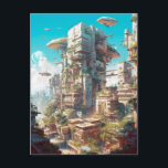 Futuristische Science Fiction Kunst Postkarte<br><div class="desc">Fantasy Art Produkte von The Lunarium.</div>