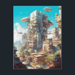 Futuristische Science Fiction Kunst Postkarte<br><div class="desc">Fantasy Art Produkte von The Lunarium.</div>