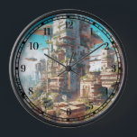Futuristische Science Fiction Kunst Uhr<br><div class="desc">Fantasy Art Produkte von The Lunarium.</div>