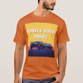 Futuristische Sportwagen auf lebendiger künstleris T-Shirt