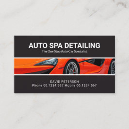 Futuristische Sportwagen im Detail Auto Autowasch Visitenkarte