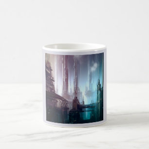 Futuristische Stadt 2 Kaffeetasse