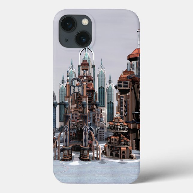 Futuristische Stadt Case-Mate iPhone Hülle (Rückseite)