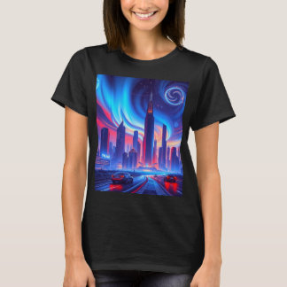 Futuristische Stadt Frauen T - Shirt
