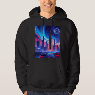 Futuristische Stadt Herren Hoodie