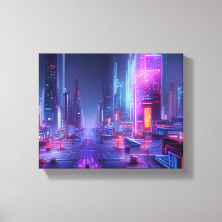 Futuristische Stadt Leinwanddruck