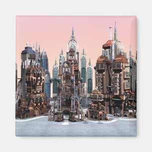 Futuristische Stadt Magnet