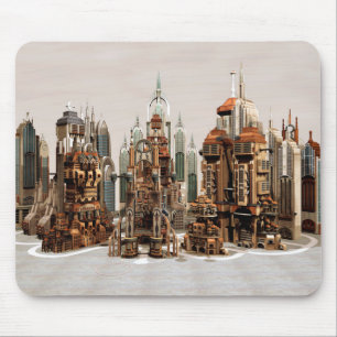 Futuristische Stadt Sci-Fi Mousepad