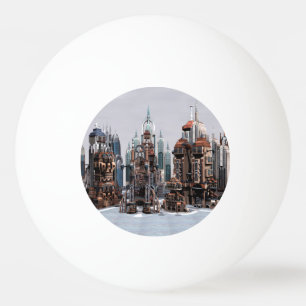 Futuristische Stadt Tischtennisball