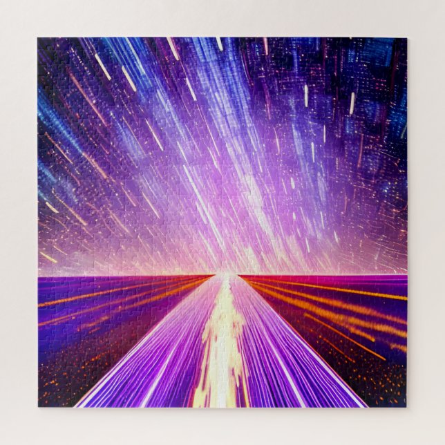 Futuristische vergangene Dimension in dunkle Nacht (Vertikal)